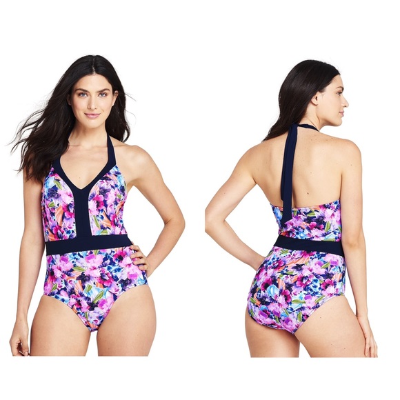 Lands end one piece swimsuit halter neck - Picture 1 of 5